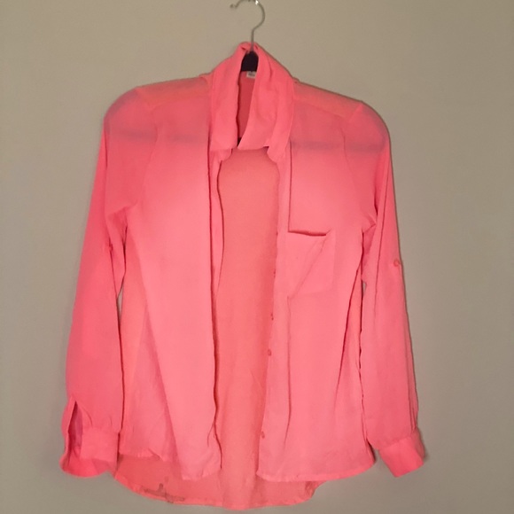Hot pink button up - Picture 1 of 2